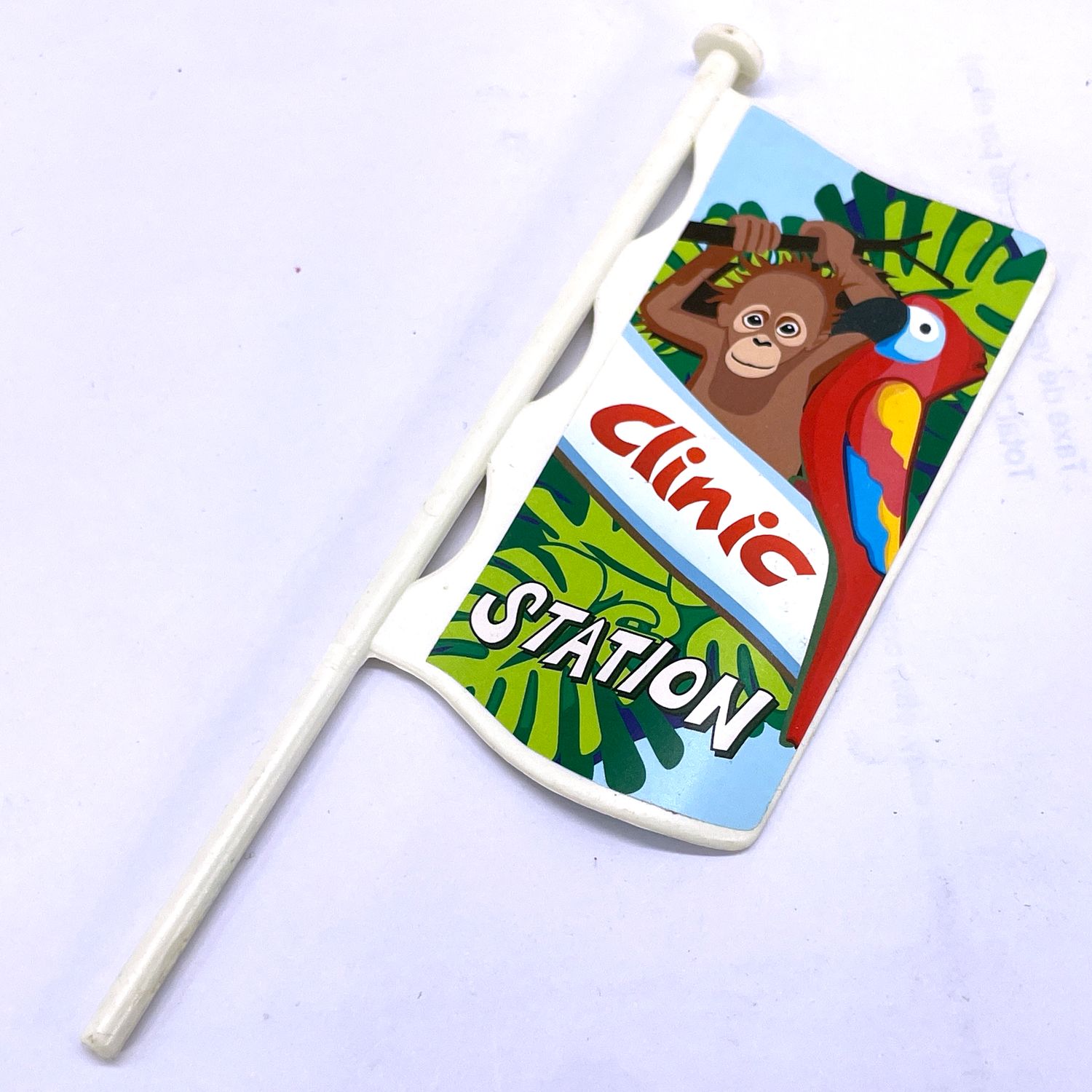 playmobil drapeau étendard zoo