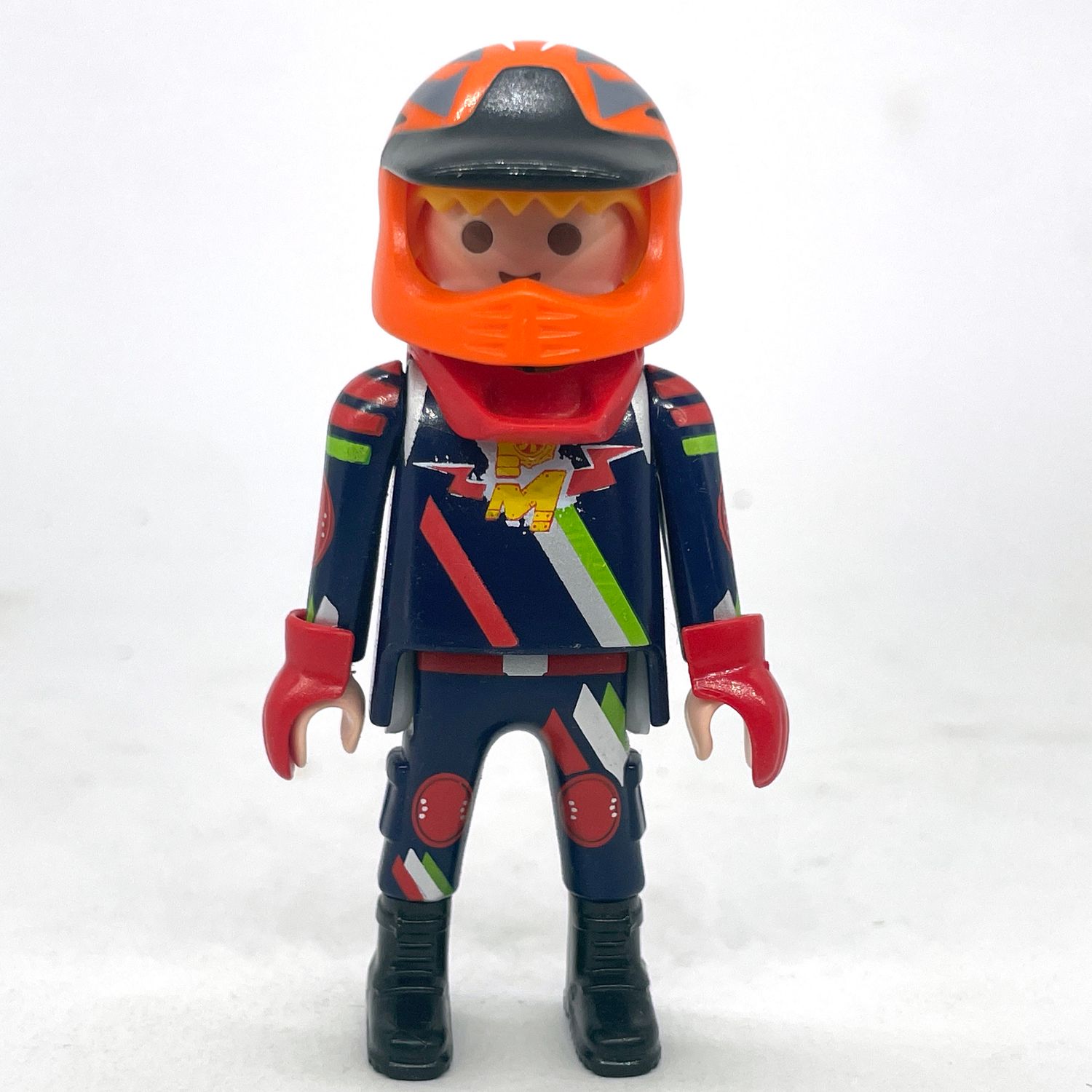 playmobil motard bleu marine playmobil motard bleu marine