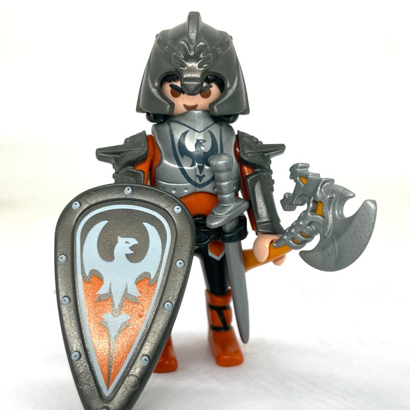 playmobil chevalier hache orange playmobil chevalier hache orange