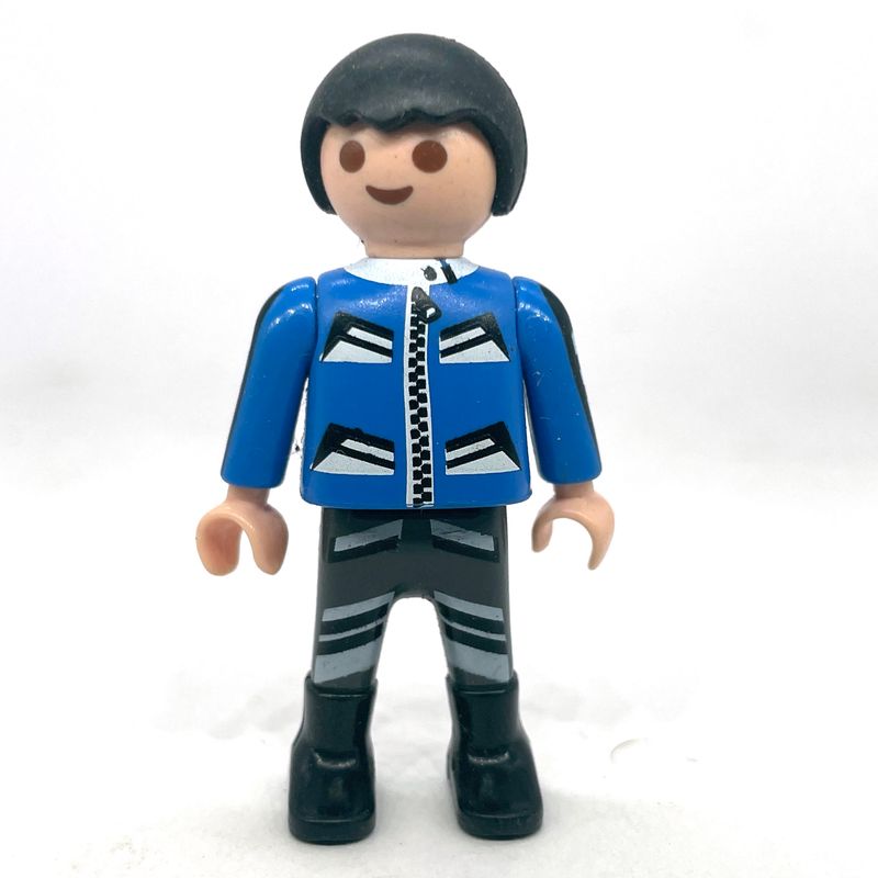 playmobil enfant motard bleu playmobil enfant motard bleu