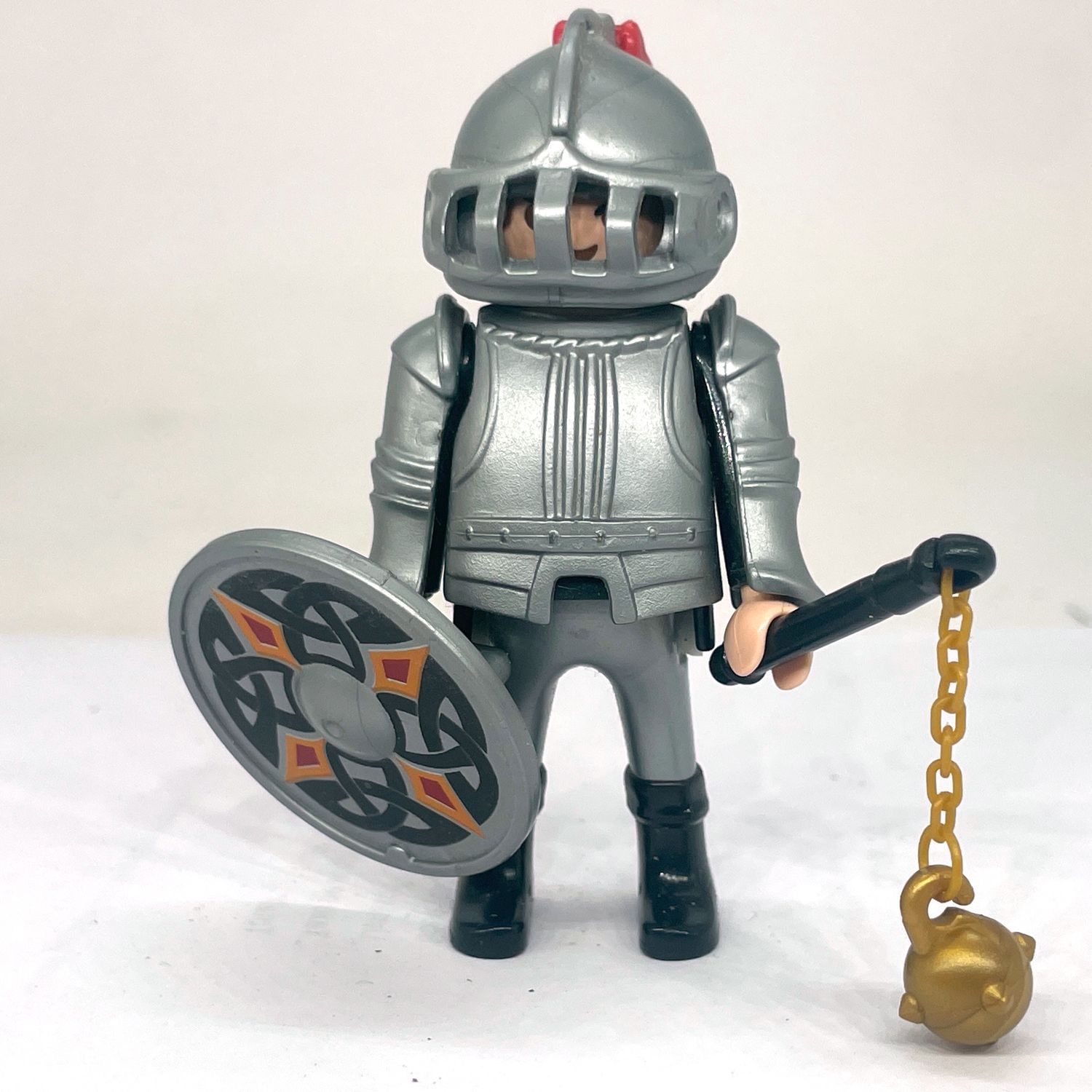playmobil chevalier armure argent
