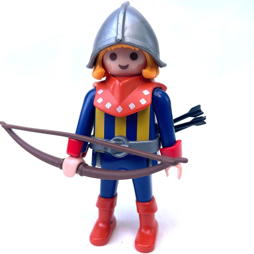 playmobil chevalier archer bleu