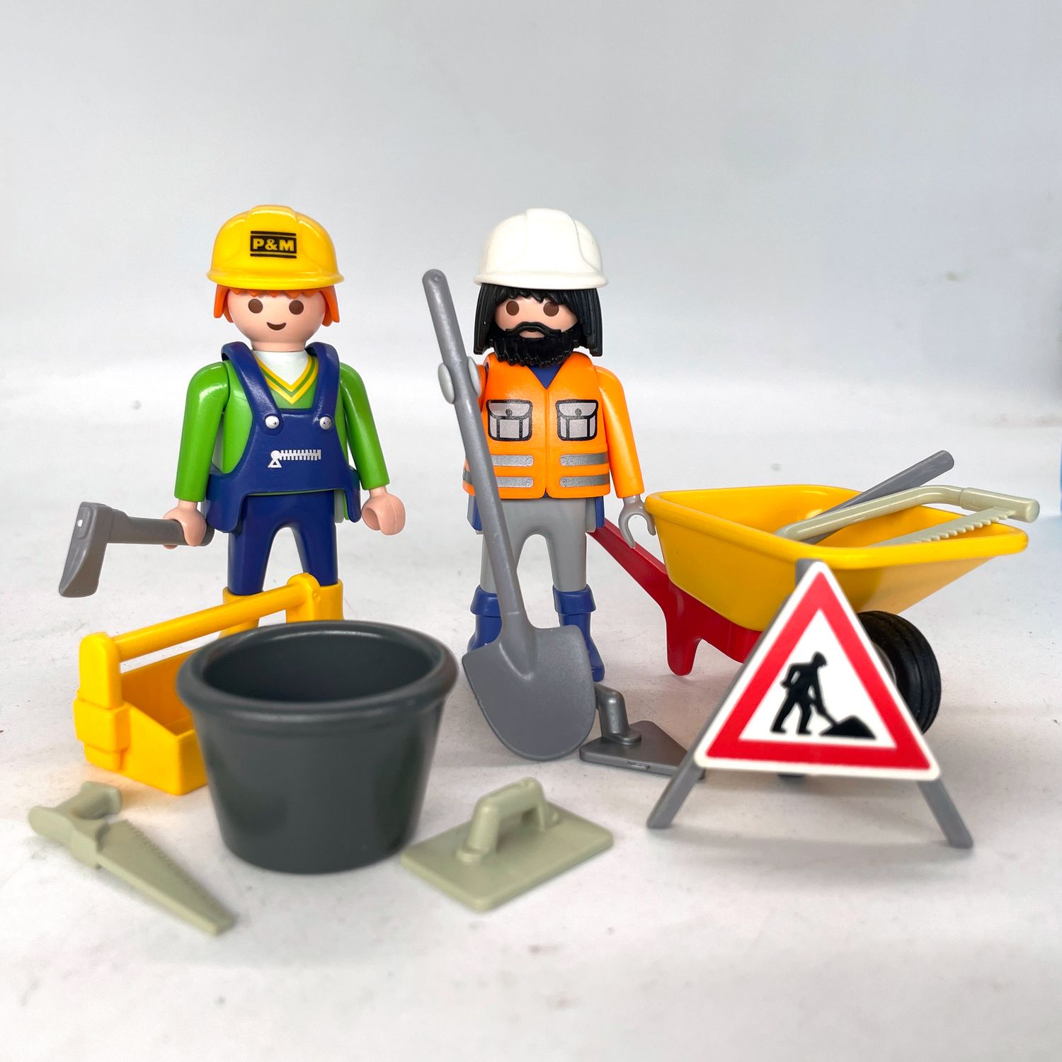 Playmobil travailleurs chantier