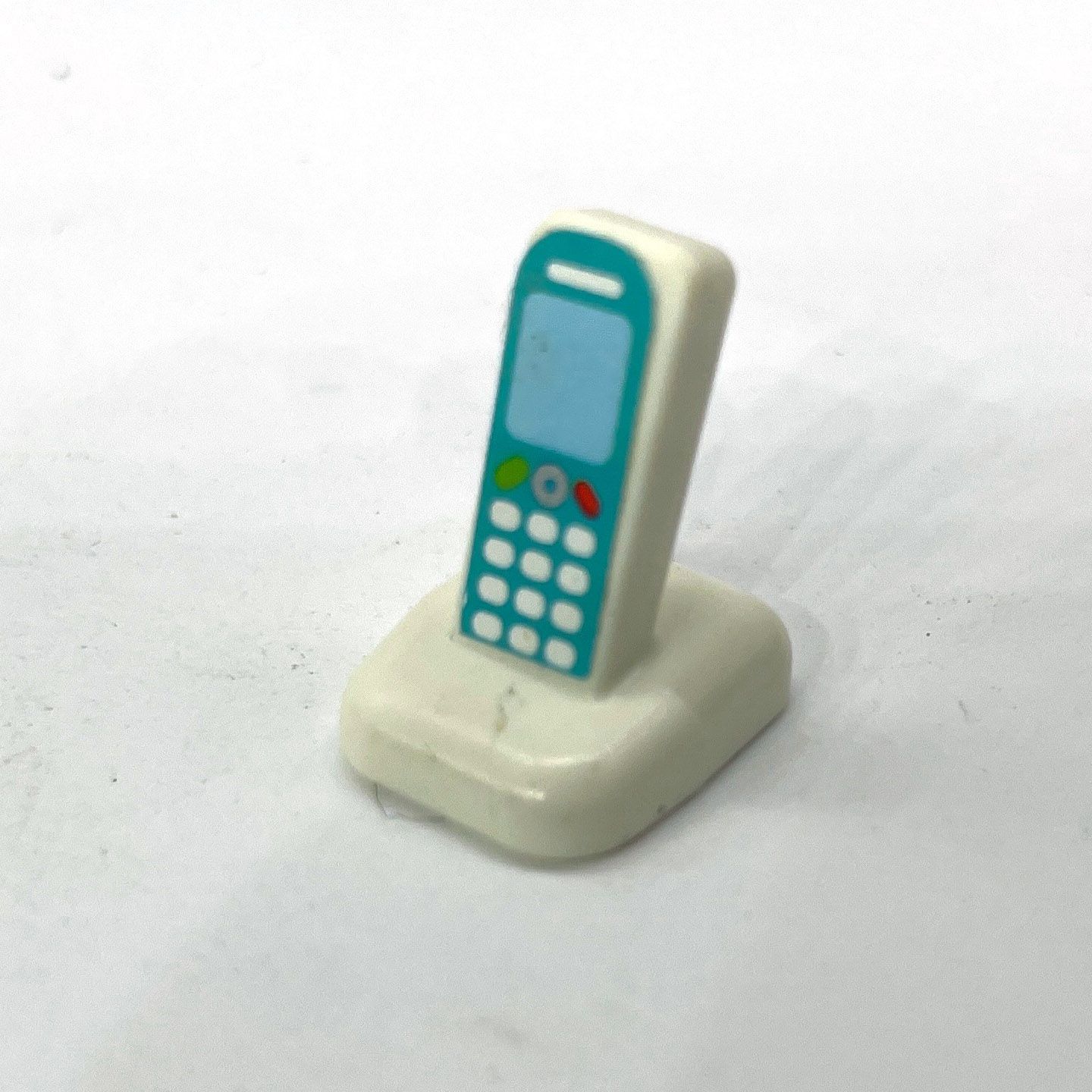 Playmobil téléphone blanc sur socle