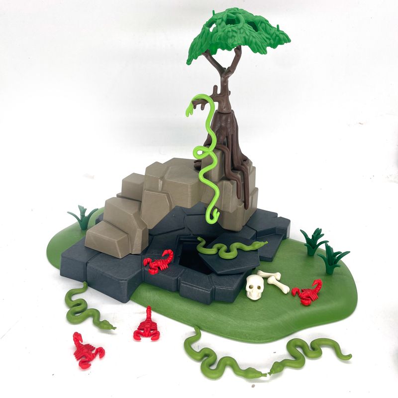 playmobil rocher aux serpents