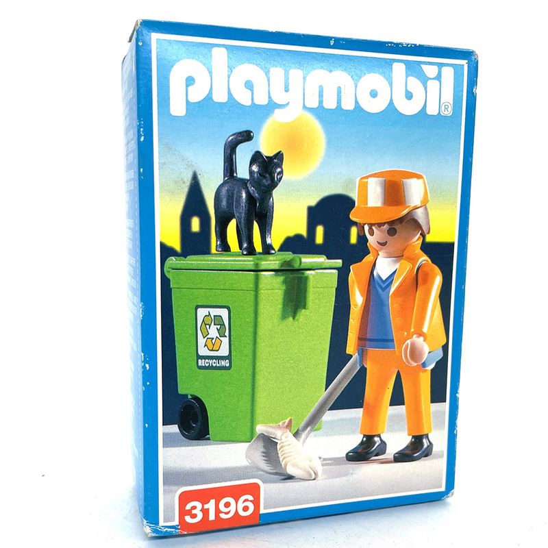 playmobil 3196 cantonnier et poubelle playmobil 3196 cantonnier et poubelle