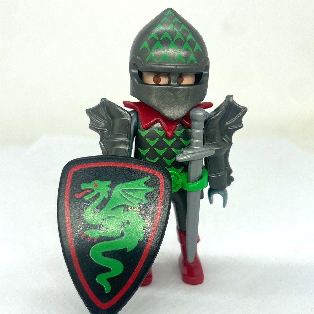 playmobil chevalier dragon vert