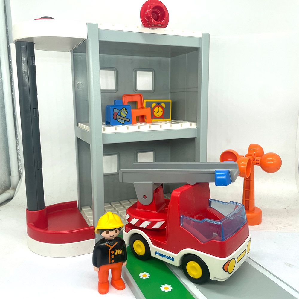 playmobil 1-2-3 caserne de pompier playmobil 1-2-3 caserne de pompier