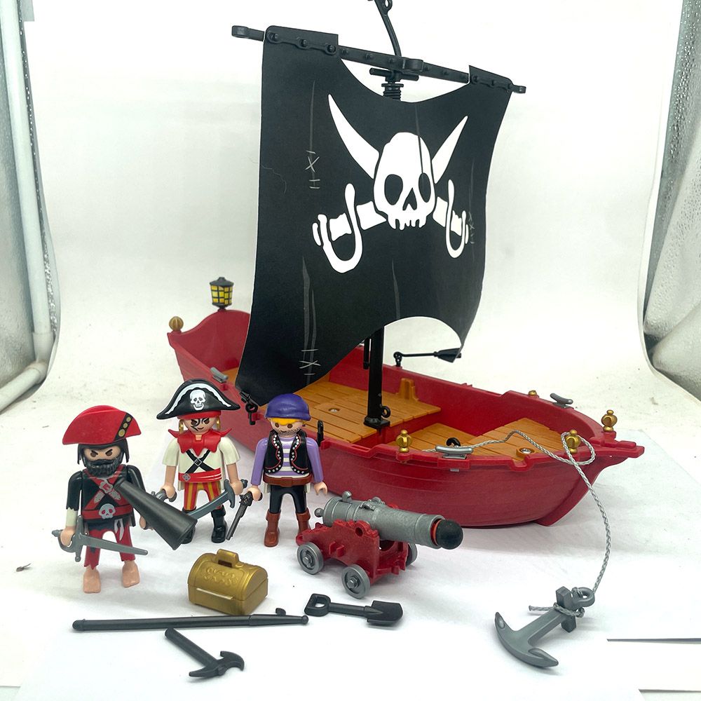 playmobil bateau pirate coque rouge playmobil bateau pirate coque rouge