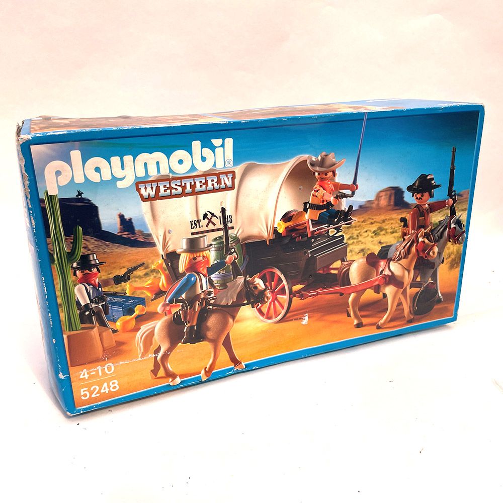 playmobil 5248 chariot cow boy *boite altérée* playmobil 5248 chariot cow boy *boite altérée*