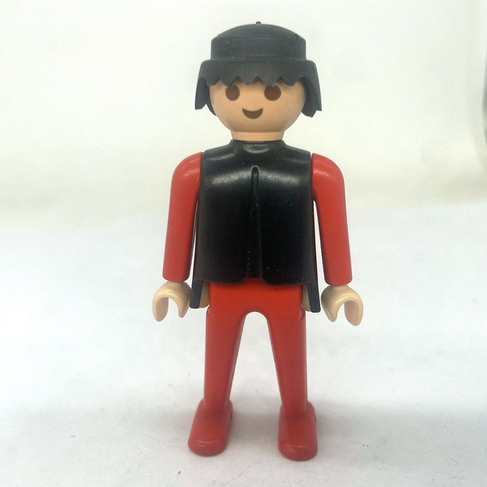 playmobil homme vintage noir et rouge playmobil homme vintage noir et rouge