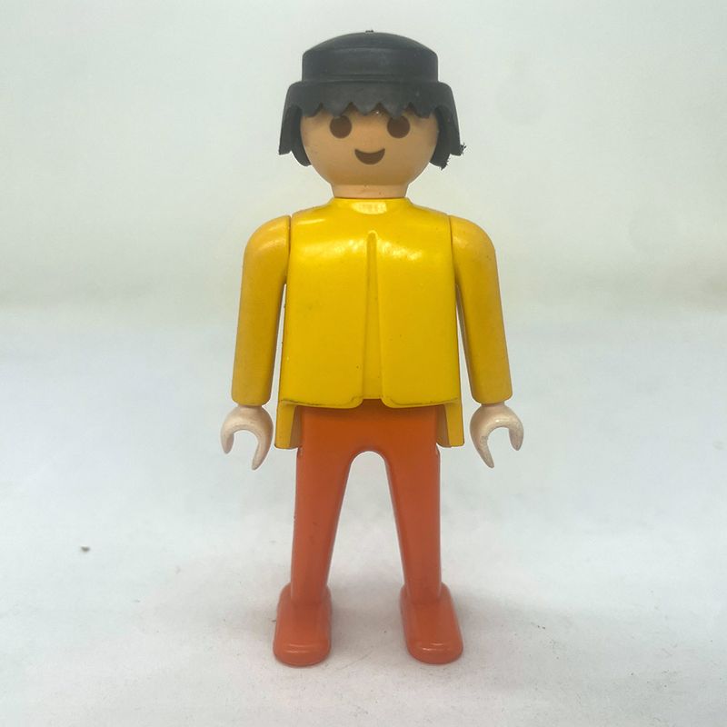 playmobil homme vintage jaune bas orange playmobil homme vintage jaune bas orange