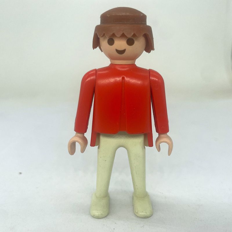 playmobil homme vintage rouge bas blanc playmobil homme vintage rouge bas blanc
