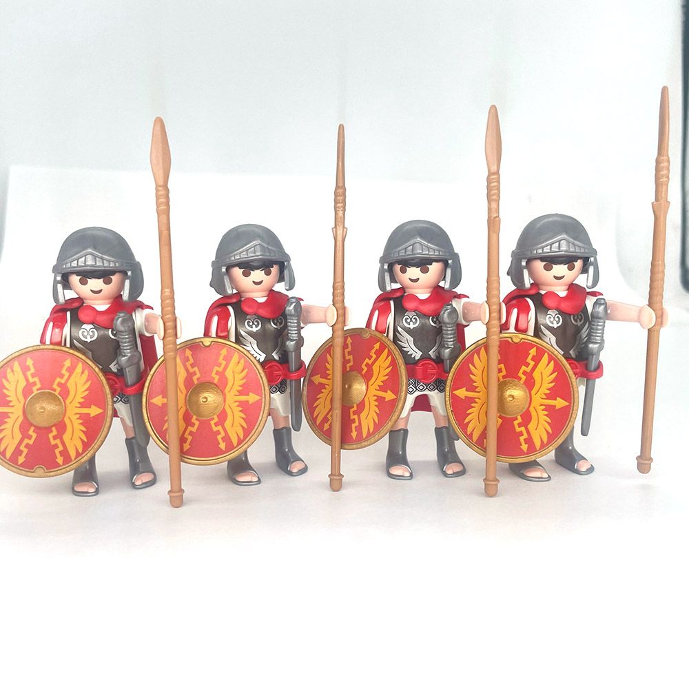 playmobil 4 légionnaires romains bouclier rond