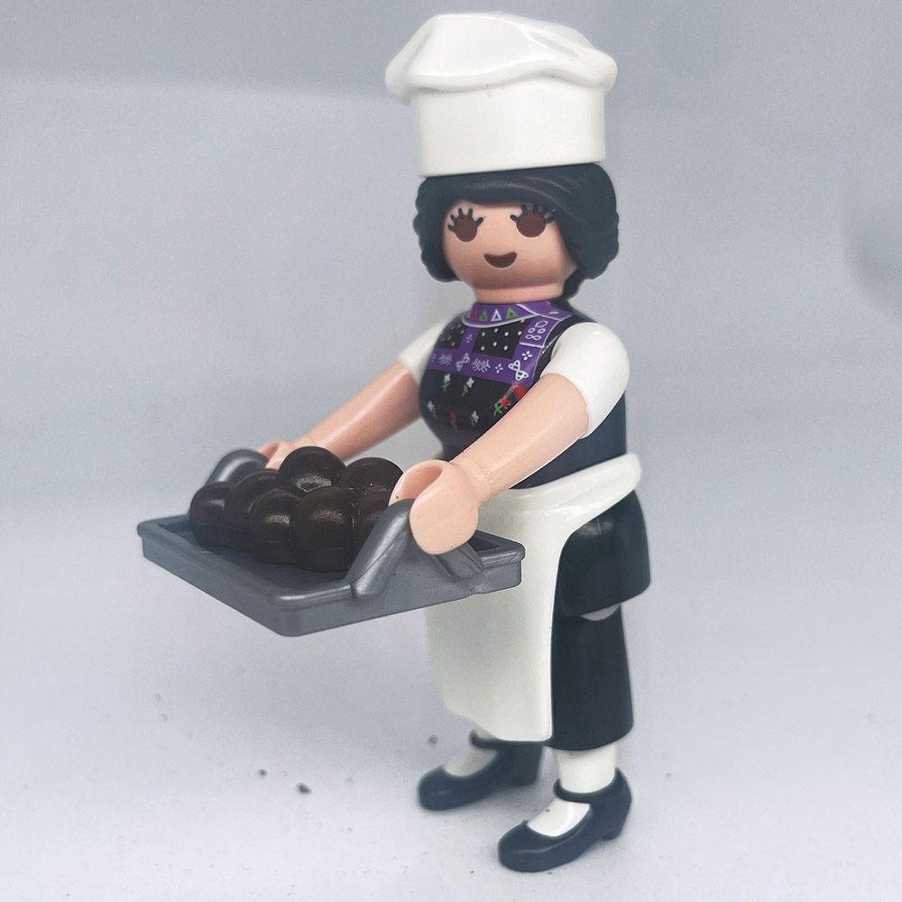 playmobil cuisinière au plateau