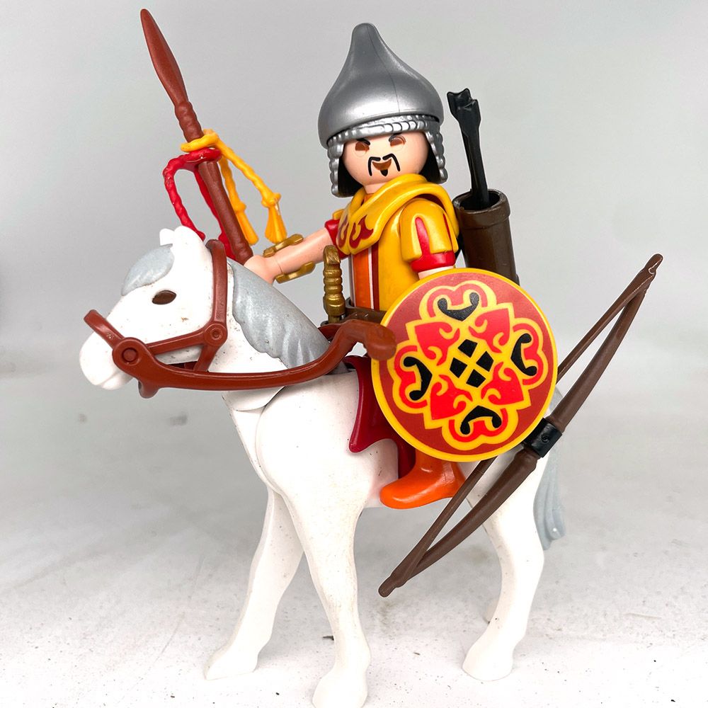 playmobil cavalier hun mongol orange playmobil cavalier hun mongol orange