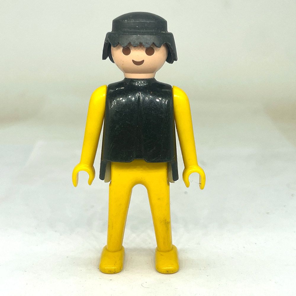 Playmobil homme vintage noir jaune