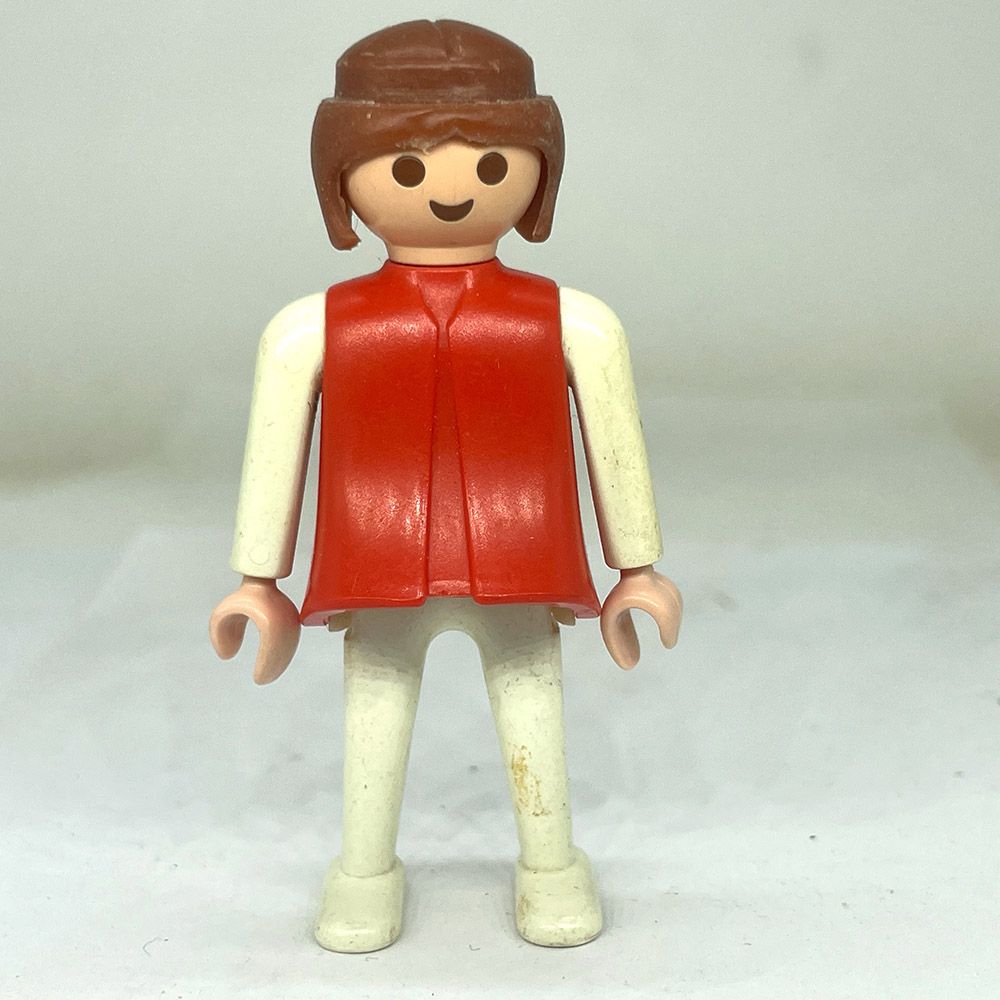 Playmobil femme vintage rouge blanche