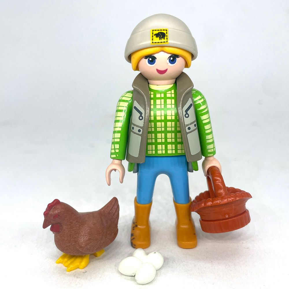 playmobil fermière avec poule S23 playmobil fermière avec poule S23