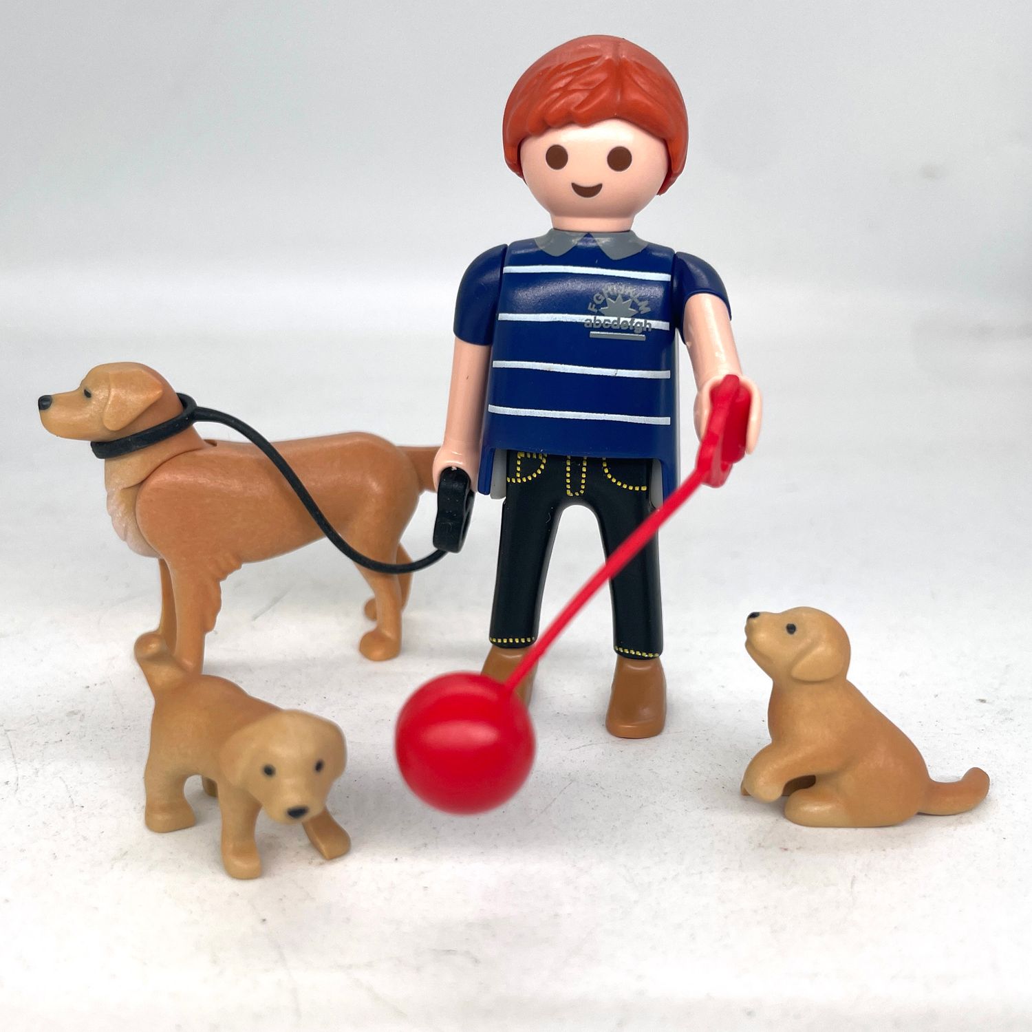playmobil homme et chiens labrador