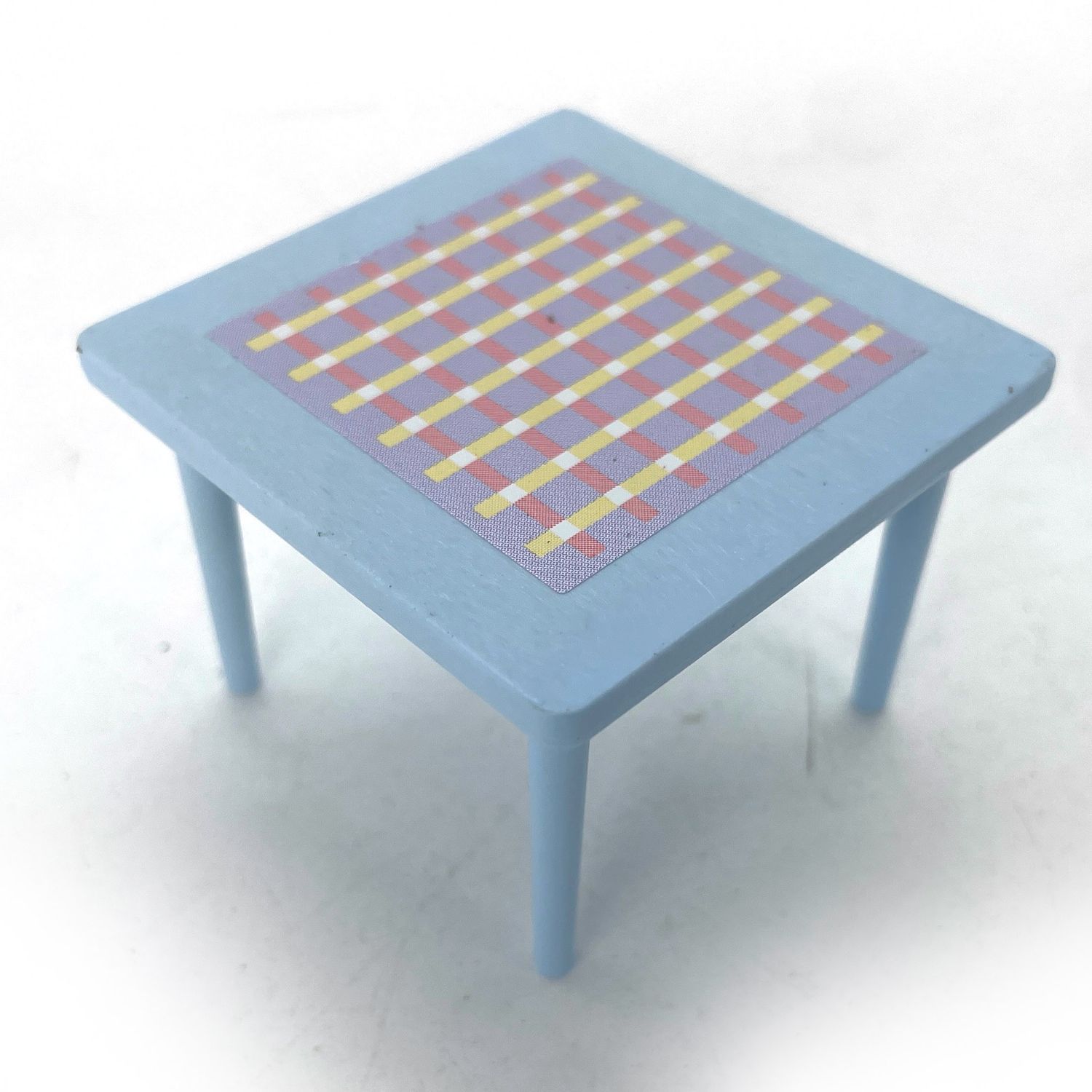 playmobil table carrée bleu ciel