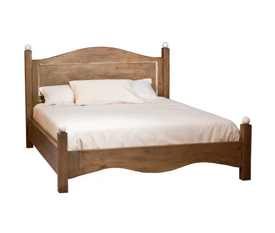 LETTO MATRIMONIALE IN ABETE ANTICO