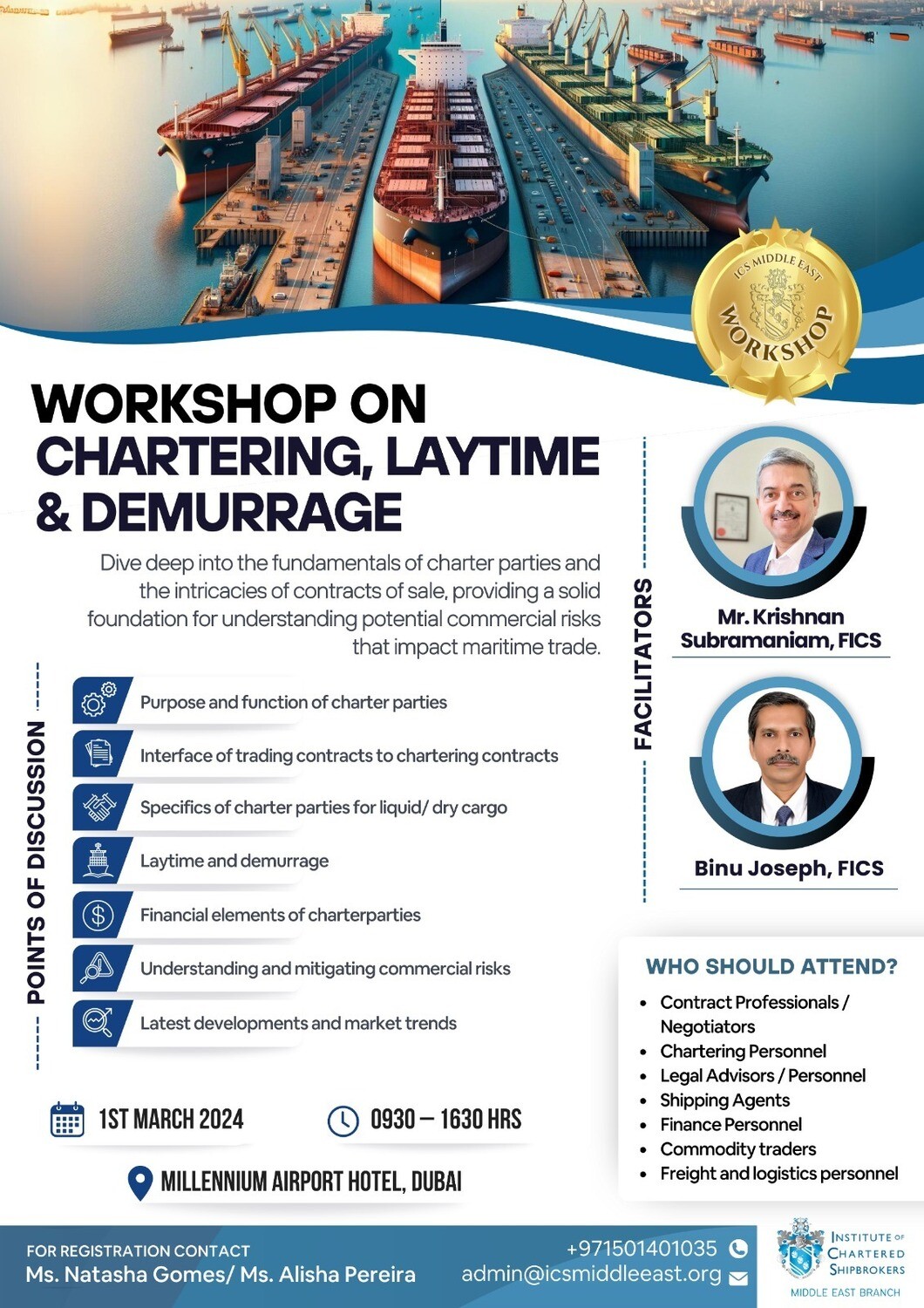 Workshop on Chartering, Laytime &amp; Demurrage