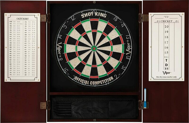 Viper Metropolitan Mahogany Steel Tip Dartboard Cabinet