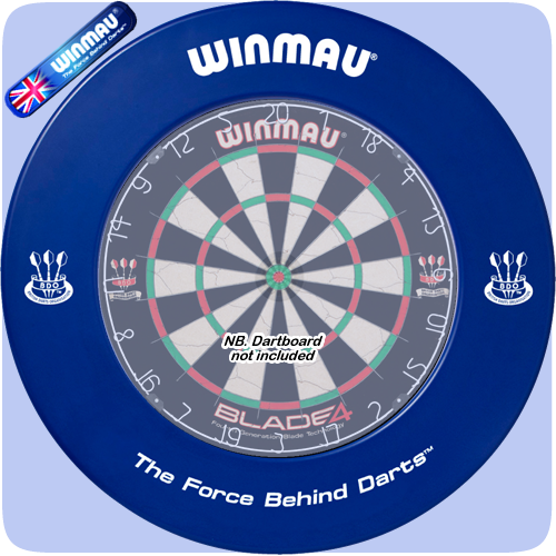 Winmau Heavy Duty Dartboard Surround - Professional - Blue with Winmau Logo