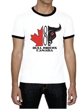 Ringer Tee with BRC Logo - White