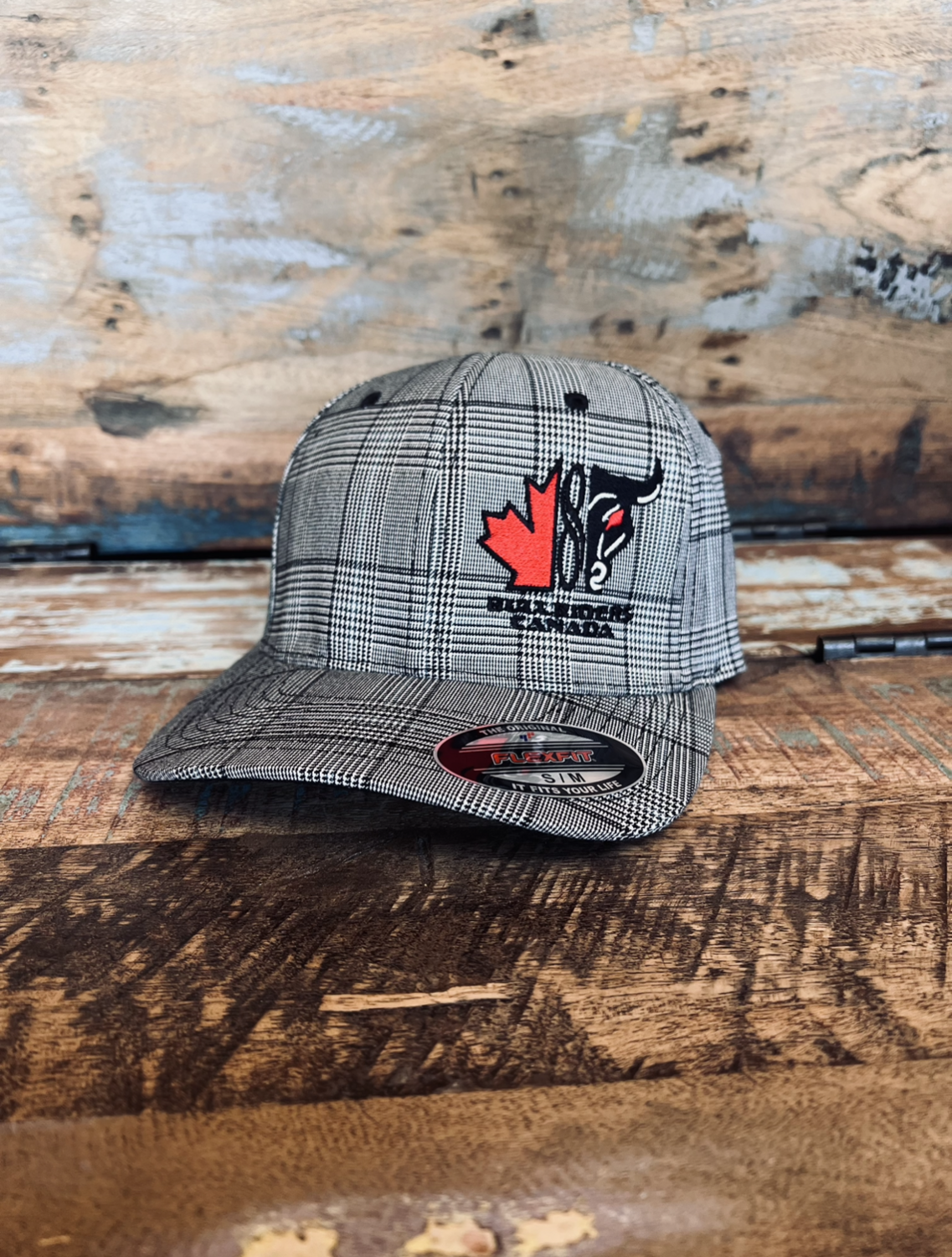 Flexfit Glen Check Cap - BRC Logo Embroidered - Black/White