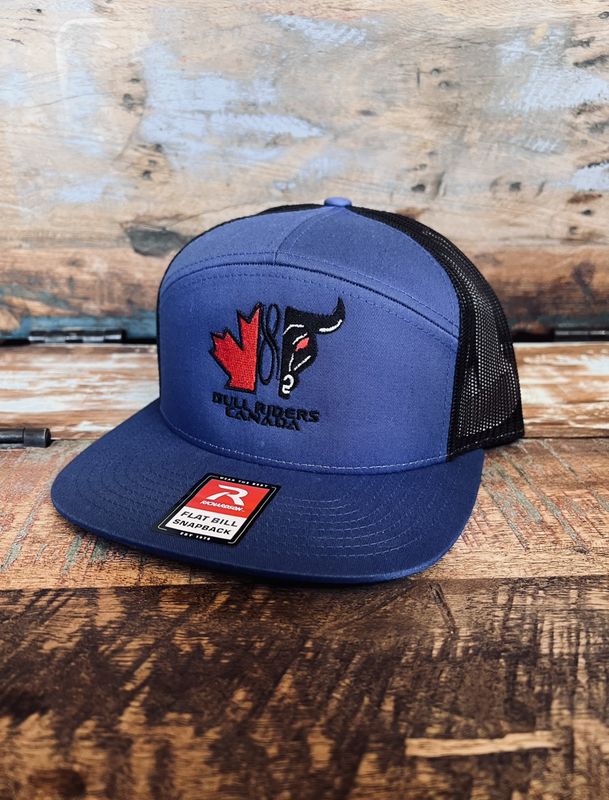 Richardson 7 Panel Trucker - BRC Embroidered Logo - Royal Blue / Black