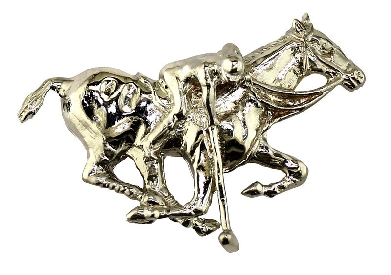 Silver Offside Polo Shot Pendant