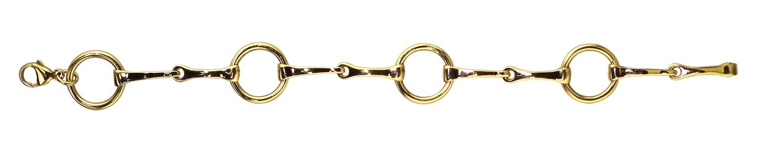 14kt yelow gold Medium Full Ring Snafle Bit Bracelet