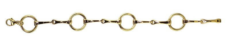 14kt yelow gold Medium Full Ring Snafle Bit Bracelet