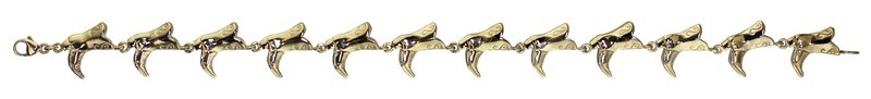 Silver Western Boot Linked Bracelet