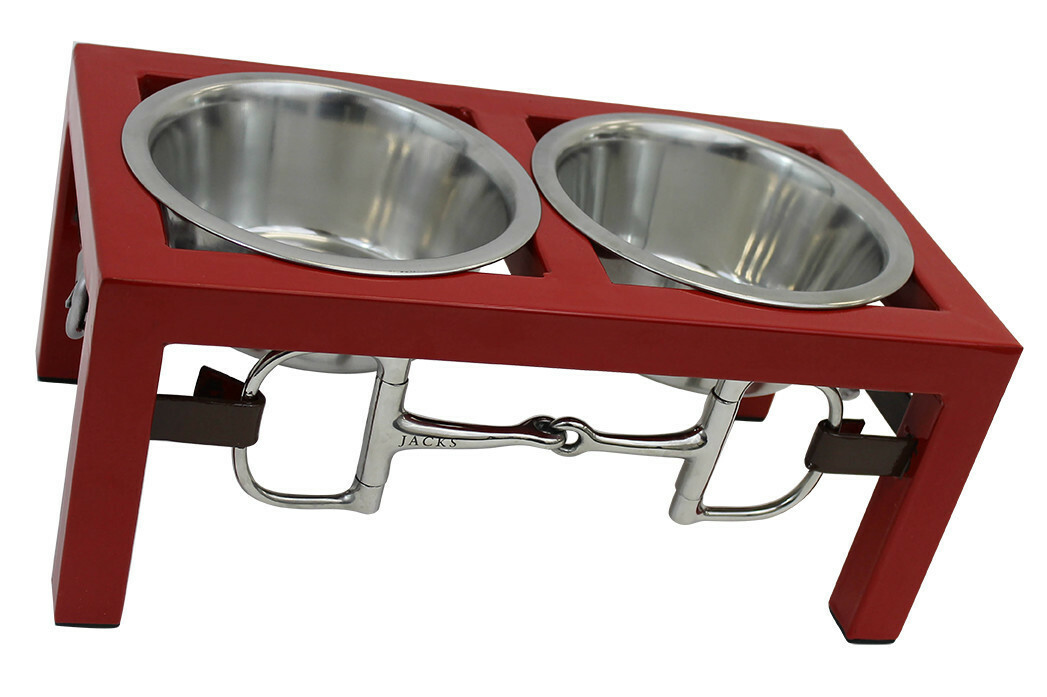 Small Dog Bowl Holder (Shown in Red)