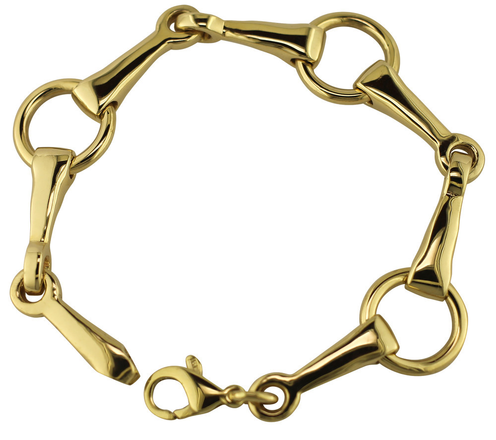 14kt Circle bit bracelet in round format