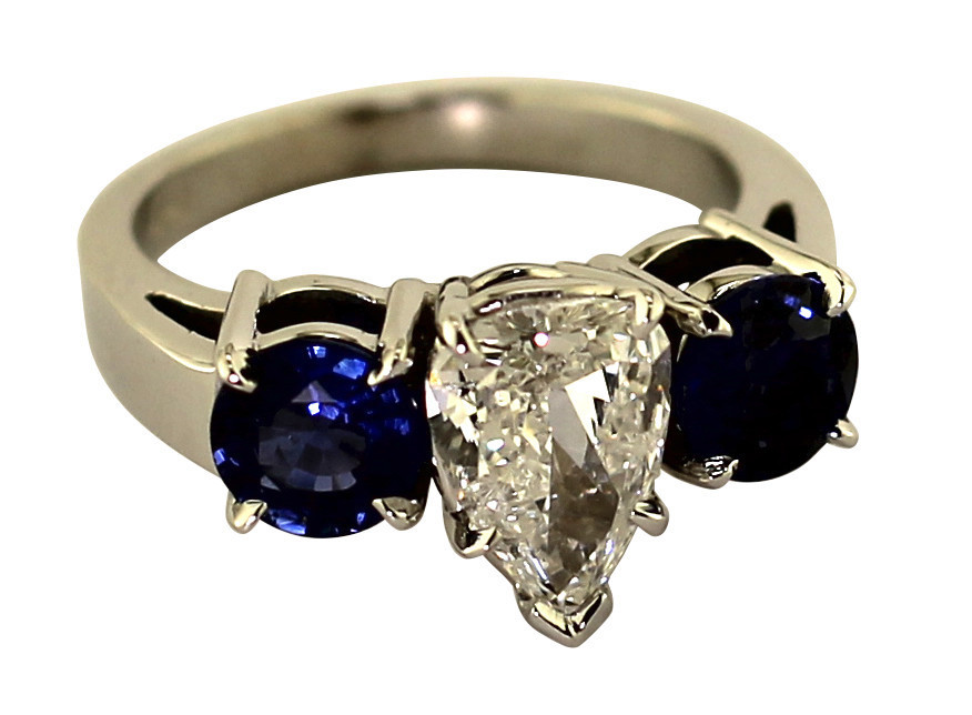 Sapphire and diamond ring
