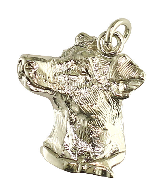 Silver Jack Russell Head Charm