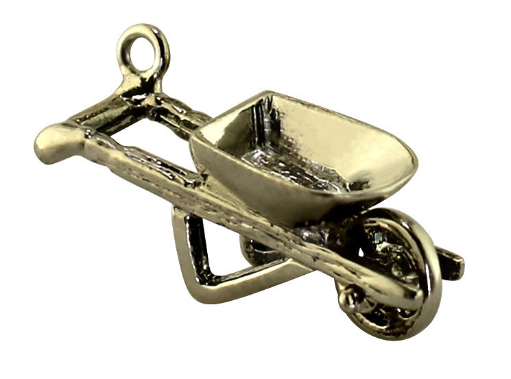 Silver Wheel barrow Charm