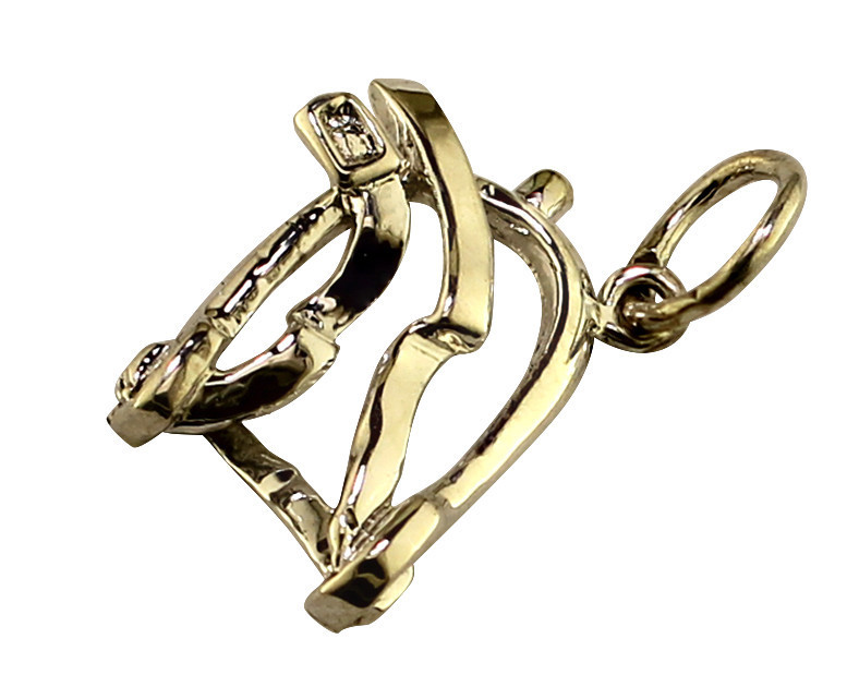 Silver English Stirrup Charm
