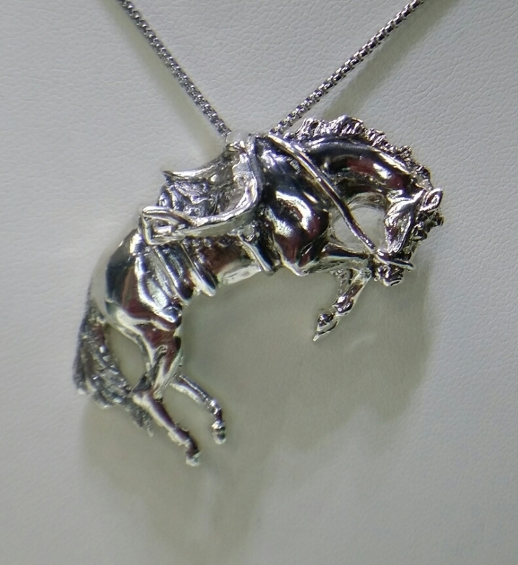 Sterling Silver Bucking Horse