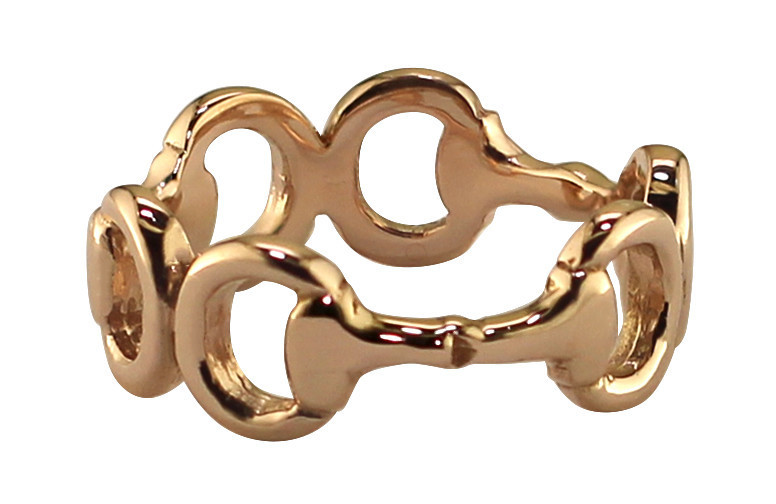 14kt Pink Gold Snaffle Bit Ring (Available in Silver and 14kt White or Yellow Gold)