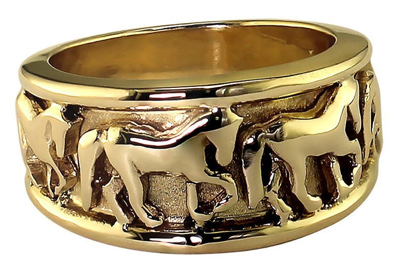 14kt Yellow Gold Tapered Carousel Band (11.25 mm wide top)