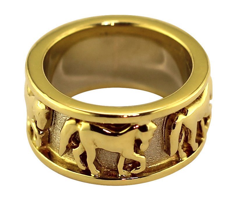 14kt Yellow Gold Equestrian Carousel Ring