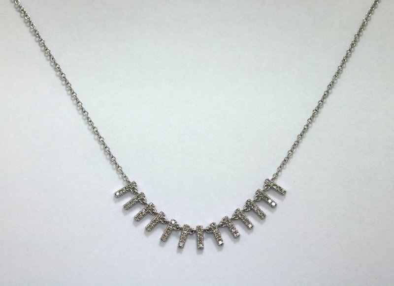Meira T. multi drop rectangle diamond necklace