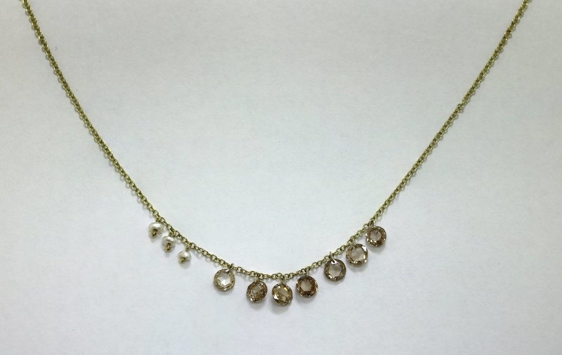 Meira T. drilled diamond necklace