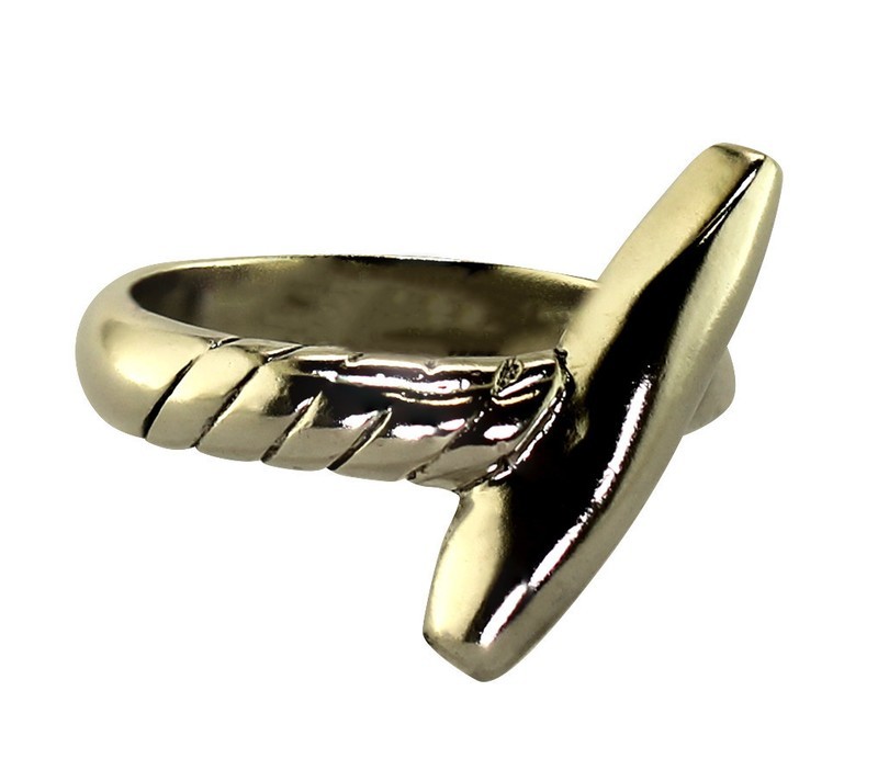 Silver Single Wrapped Polo Mallet Ring