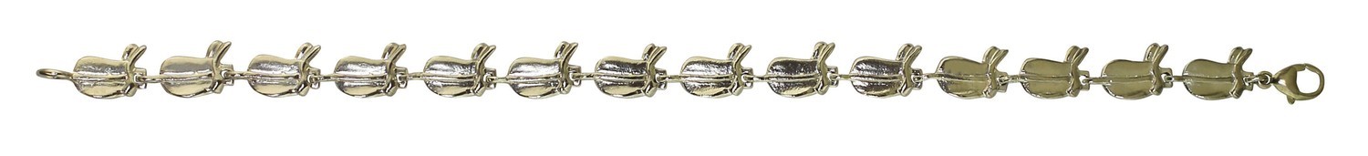 Silver Dressage Saddle Linked Bracelet